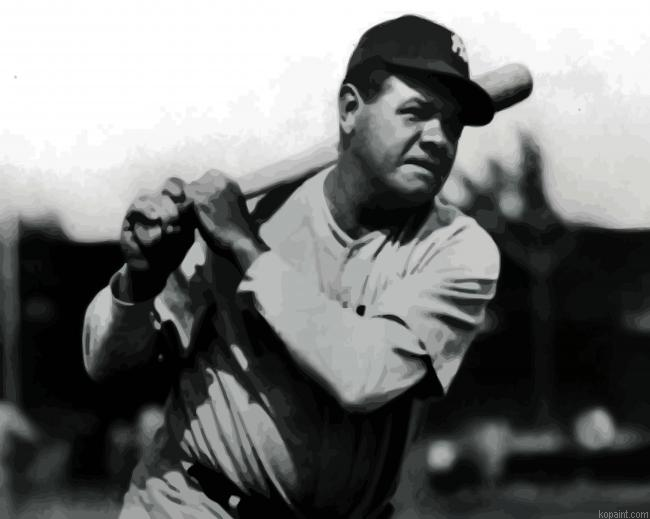 Babe Ruth Baseballer Painting By Numberss.png