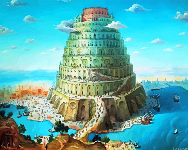 Babel Tower Art Painting By Numberss.png