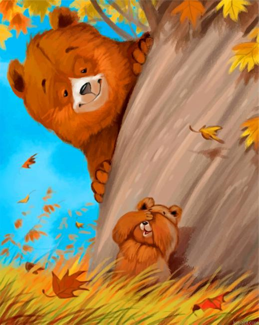Baby Bear And His Mama Painting By Numberss.png