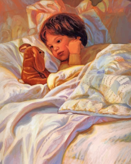 Baby Boy And Bunny Painting By Numberss.png