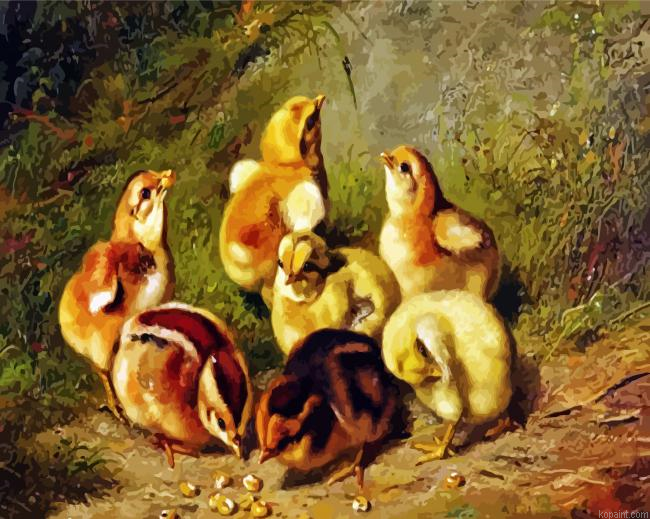 Baby Chicks Painting By Numberss.png