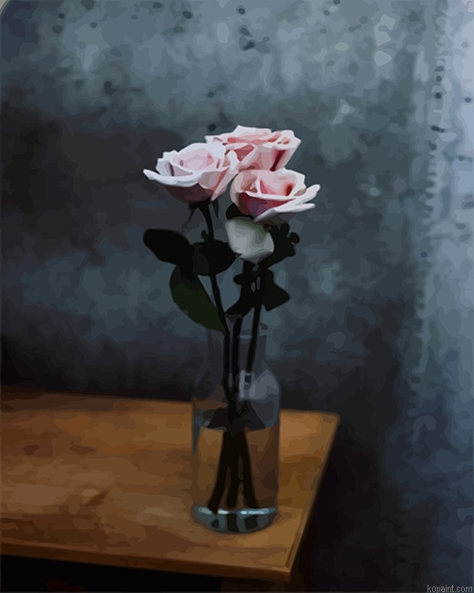 Baby Pink Rose Flower New Painting By Numberss.png