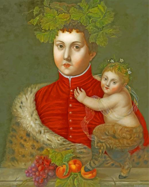 Bacchus With Little Pan Painting By Numberss.png