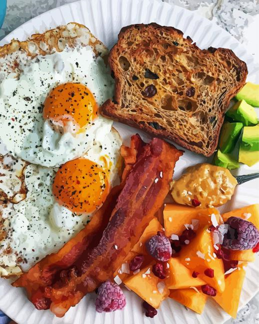 Bacon And Eggs Painting By Numberss.png