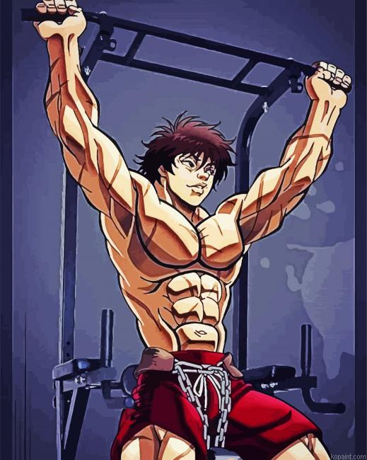 Baki The Grappler Training Painting By Numberss.png
