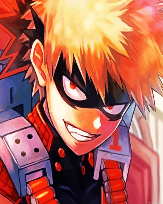 Bakugo Anime Boy Painting By Numberss.png