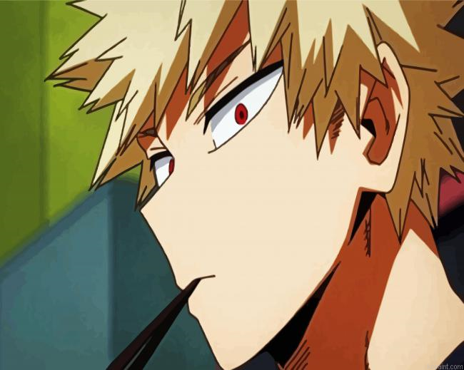 Bakugo Face From My Hero Academia Painting By Numberss.png