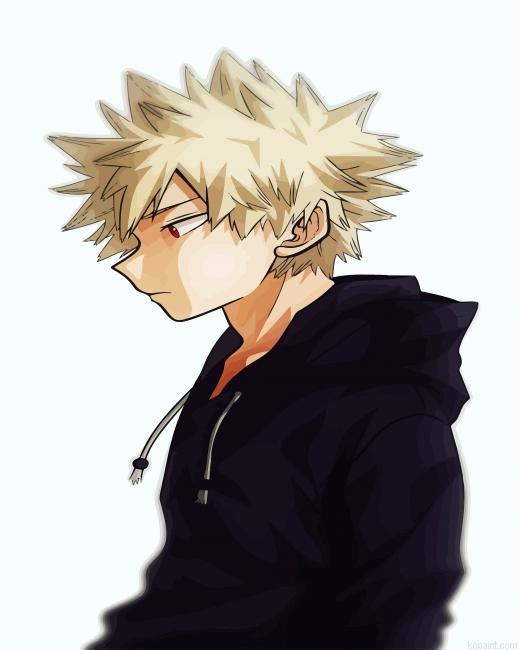 Bakugo Side Profile Painting By Numberss.png