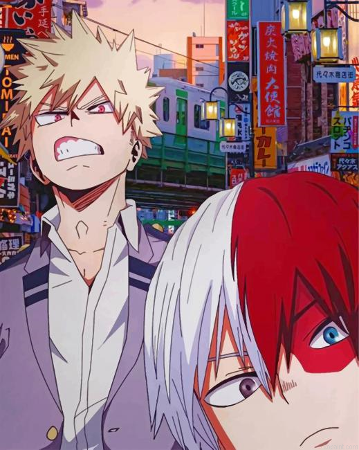 Bakugou And Shoto Todorki Painting By Numberss.png