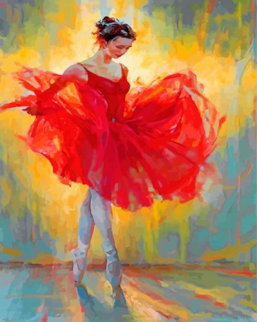 Ballerina Wearing Red Painting By Numberss.png