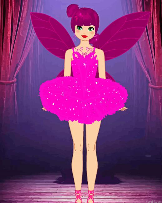 Ballet Butterfly Princess Painting By Numberss.png