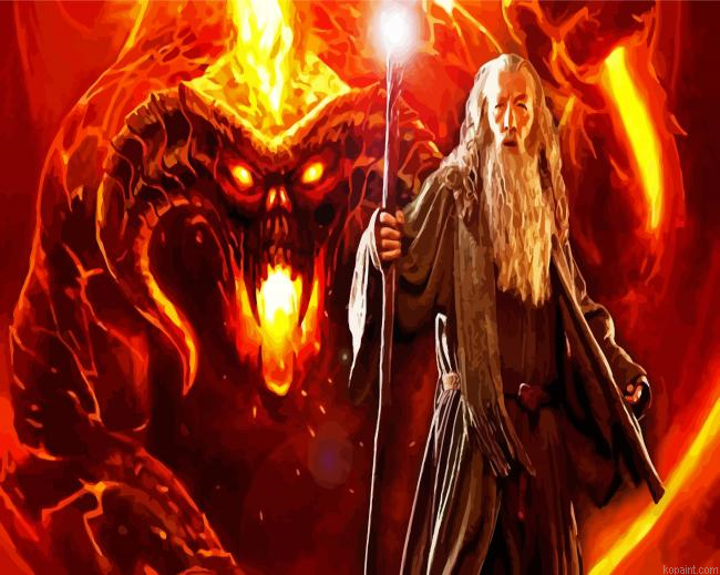 Balrog And Gandalf Lord Of The Rings Paint By Numbers.png