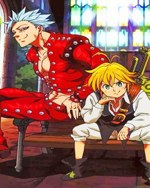 Ban And Meliodas Painting By Numberss.png