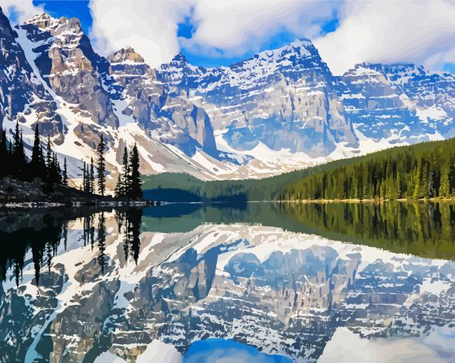 Banff National Park Ricky Mountains Painting By Numberss.png