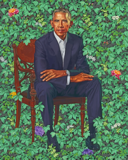 Barack Obama Art Painting By Numberss.png