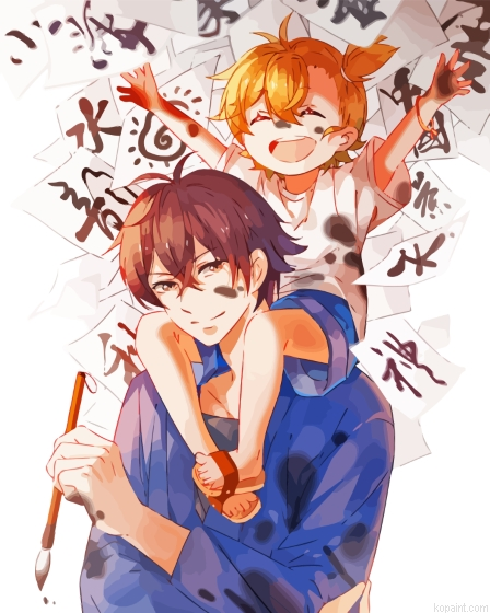 Barakamon Characters Painting By Numberss.png