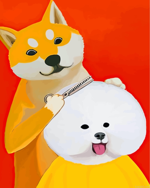 Barber Shiba Inu Painting By Numberss.png