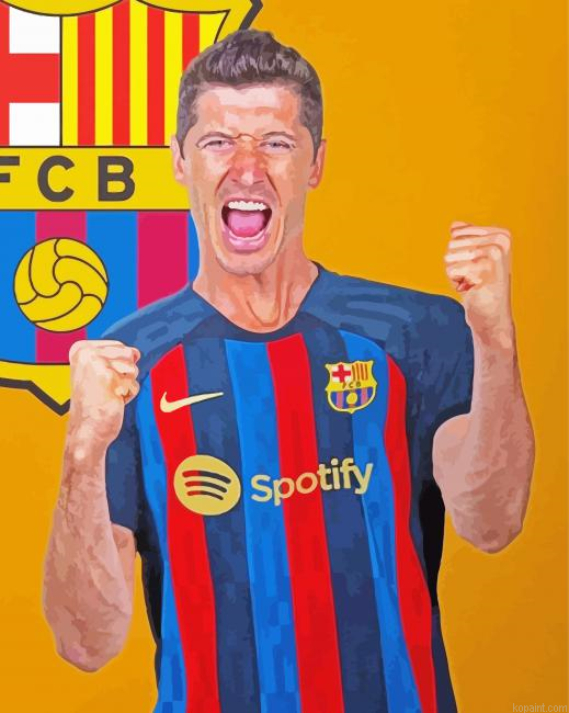 Barcelona Robert Lewandowski Painting By Numberss.png