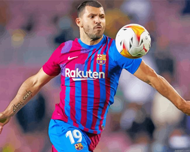 Barcelona Sergio Aguero Painting By Numberss.png