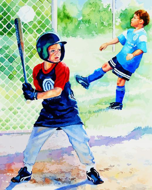 Baseball Kids Paint By Numbers