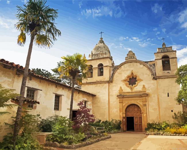 Basilica Museum Carmel By The Sea Painting By Numberss.png