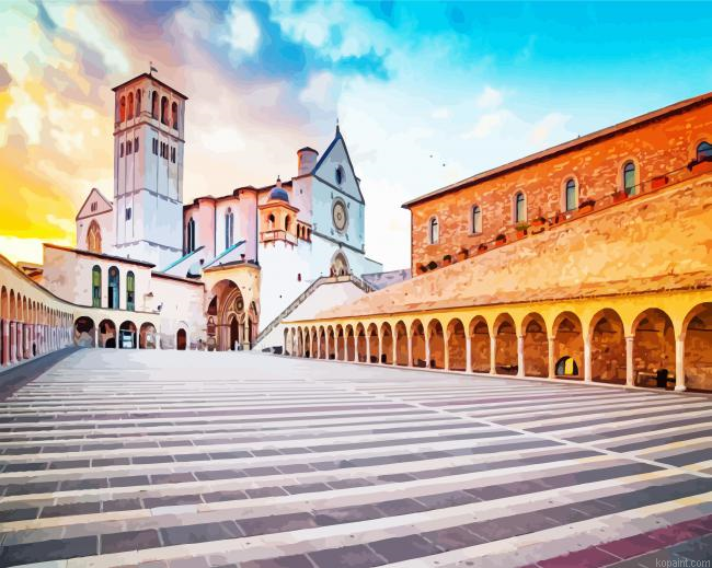 Basilica Of San Francesco D Assisi Church Painting By Numberss.png