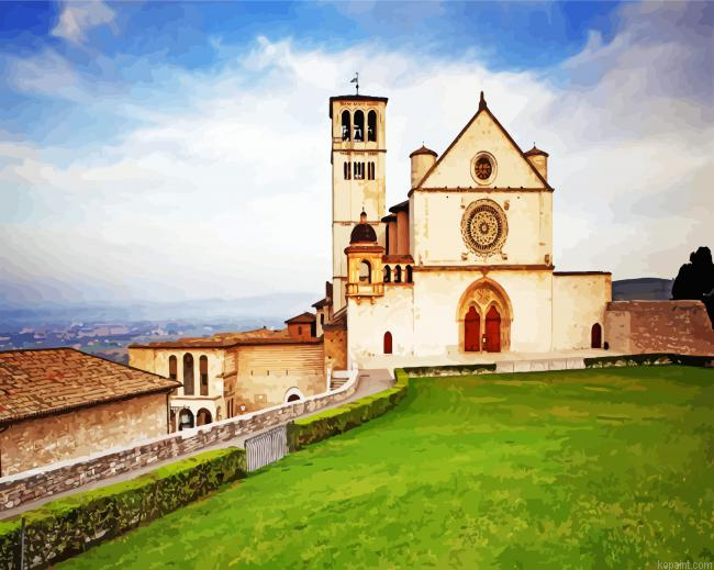 Basilica Of San Francesco D Assisi Italy Painting By Numberss.png