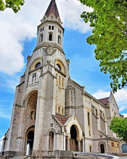 Basilica Of The Visitation Annecy Painting By Numberss.png