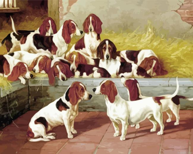 Basset Hound Puppies Painting By Numberss.png