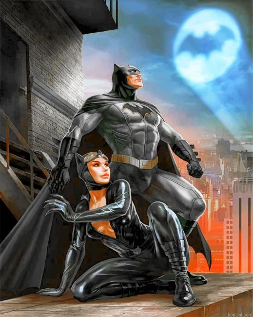 Batman And Catwoman Painting By Numberss.png
