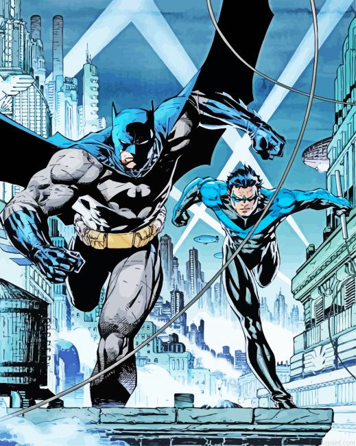 Batman And Nightwing Heroes Paint By Numbers