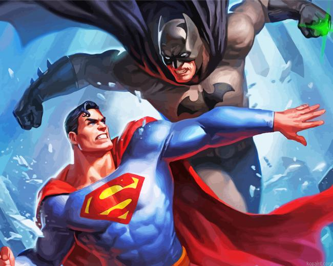 Batman And Superman Fight Painting By Numberss.png