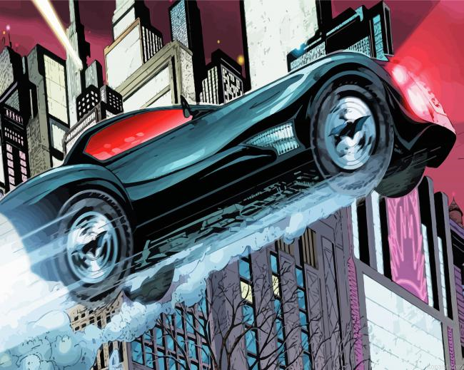 Batman Car Batmobile Painting By Numberss.png