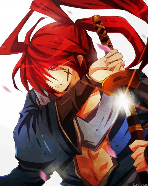 Battousai From Rurouni Kenshin Painting By Numberss.png