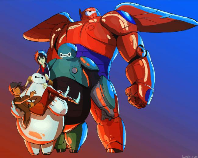 Baymax Big Hero 6 Animation Painting By Numberss.png