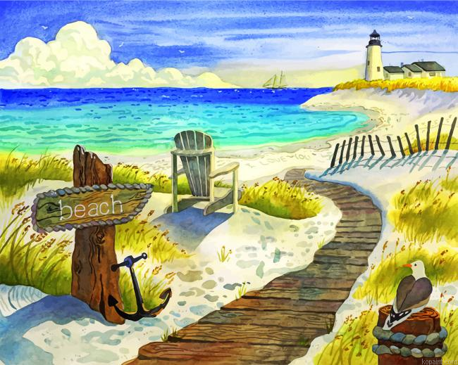 Beach Boardwalk Painting By Numberss.png