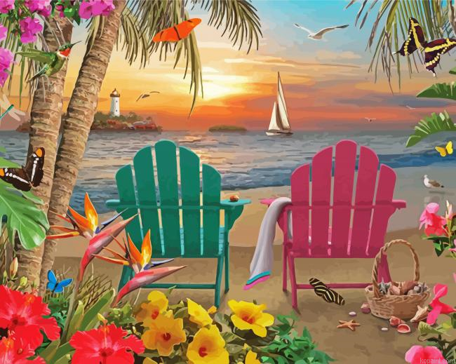 Beach Chairs Sunset Painting By Numberss.png