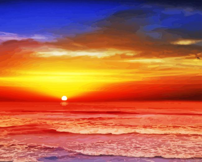 Beach Evening Painting By Numberss.png