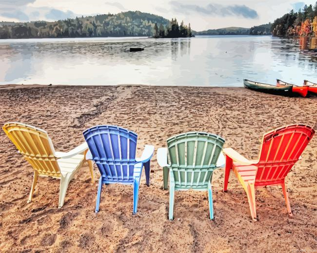 Beach Lakeside Chairs Painting By Numberss.png