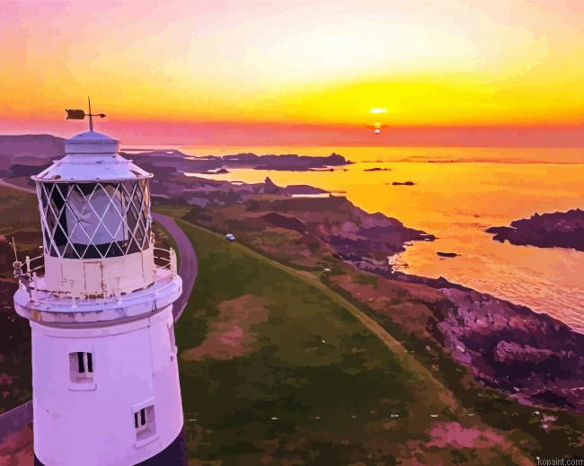 Beacon In Alderney Beach Painting By Numberss.png