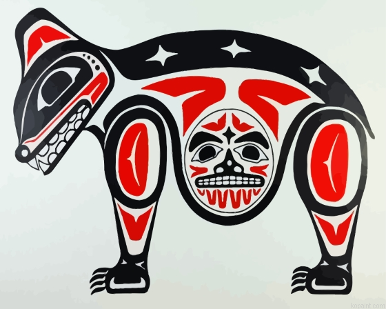 Bear Haida Art Painting By Numberss.png