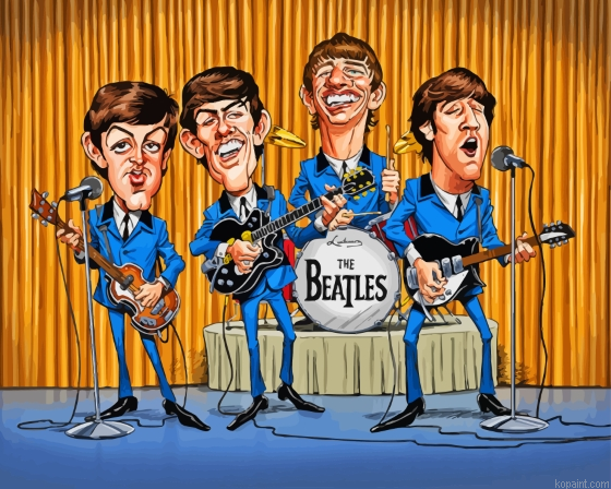 Beatles Caricature Painting By Numberss.png