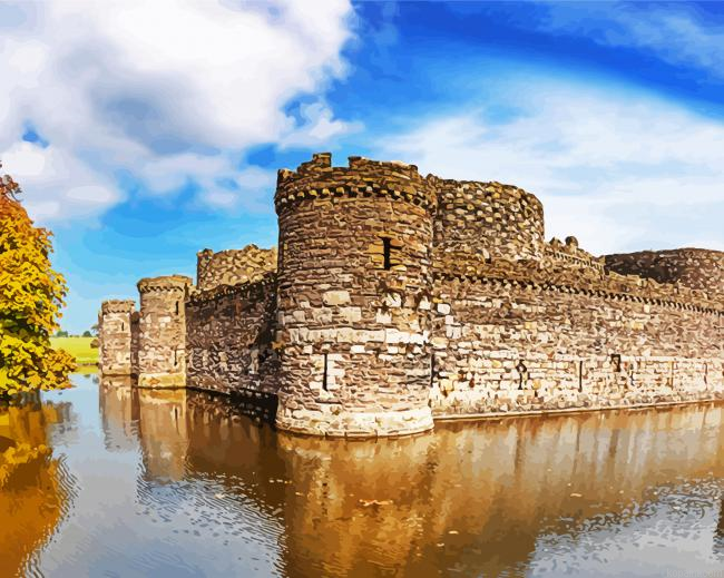 Beaumaris Castle Wales Anglesey Painting By Numberss.png