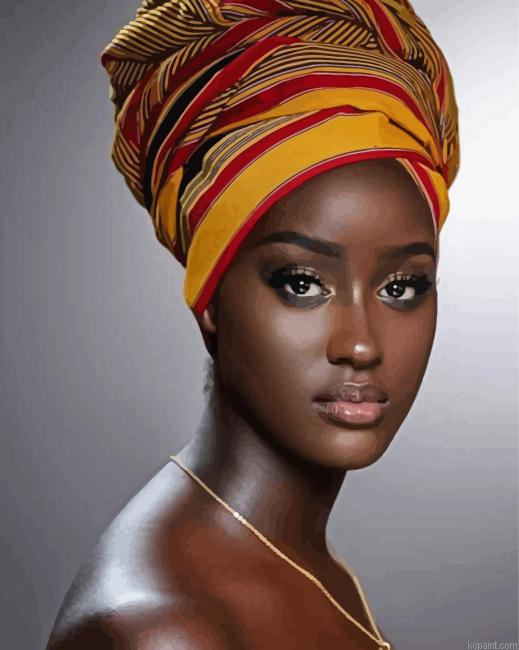 Beautiful African Woman Painting By Numberss.png