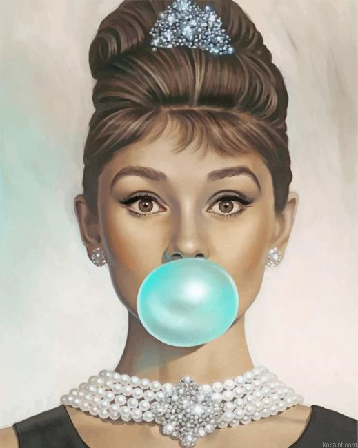 Beautiful Audrey Hepburn Painting By Numberss.png