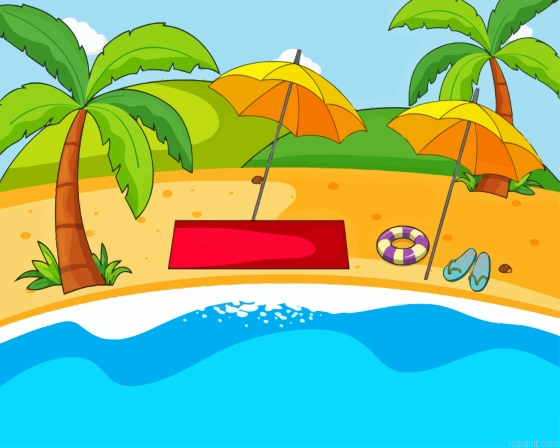 Beautiful Beach Illustration Paint By Numbers