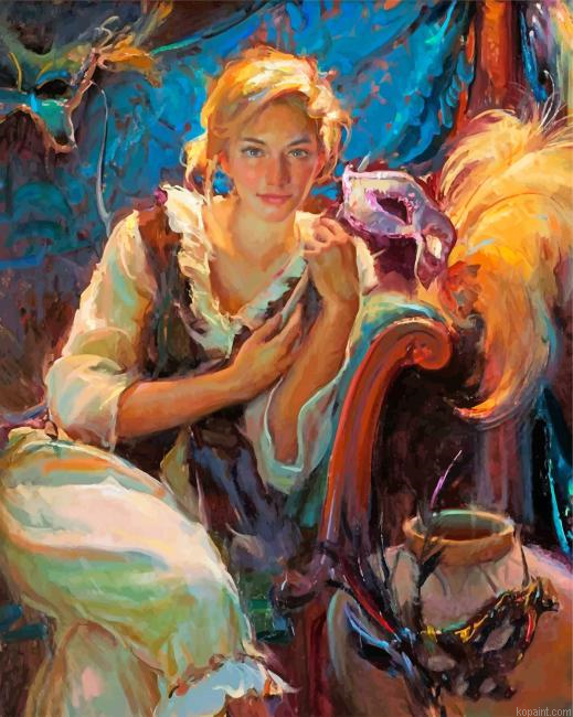 Beautiful Blond Girl Paint By Numbers