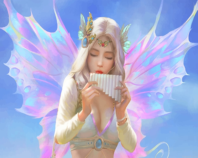 Beautiful Blonde Fairy New Painting By Numberss.png