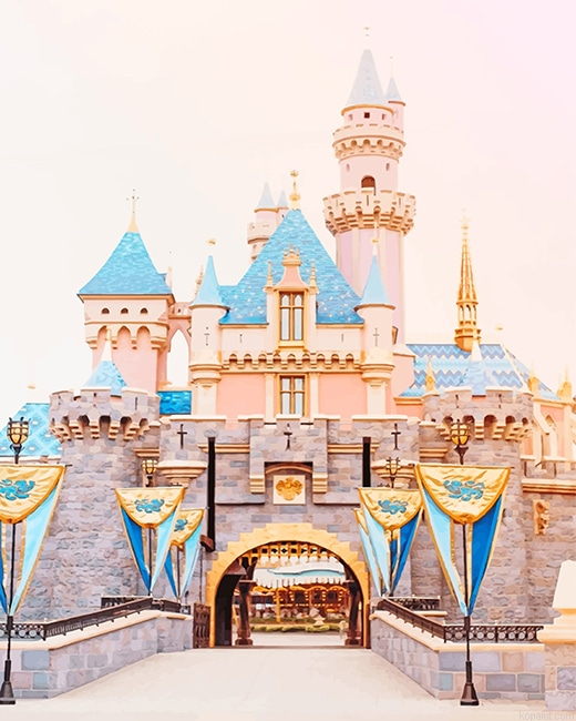 Beautiful Disney Castle Paint By Numbers