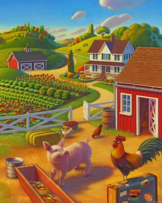 Beautiful Farm New Painting By Numberss.png